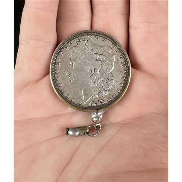 1885 O Morgan Silver Dollar Keychain