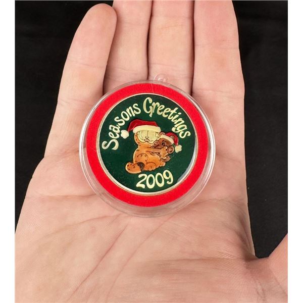 2009 Garfield Seasons Greetings Silver Round