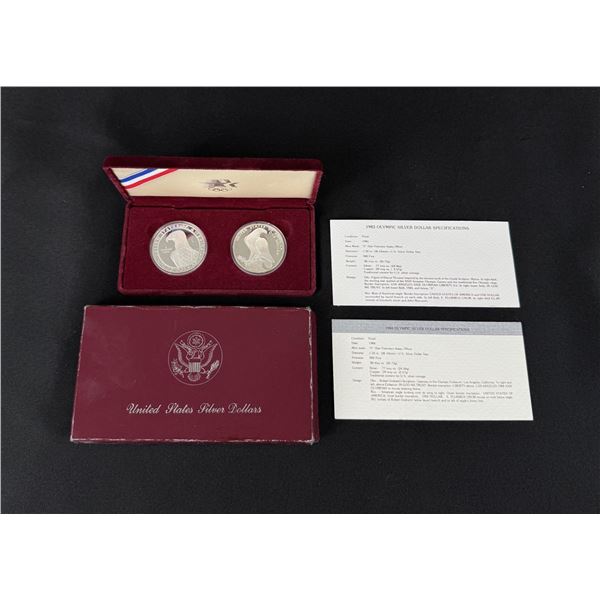 1983 1984 Olympic Silver Proof Coins