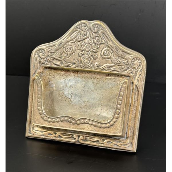 Victorian Silver Plate Business Card Stand