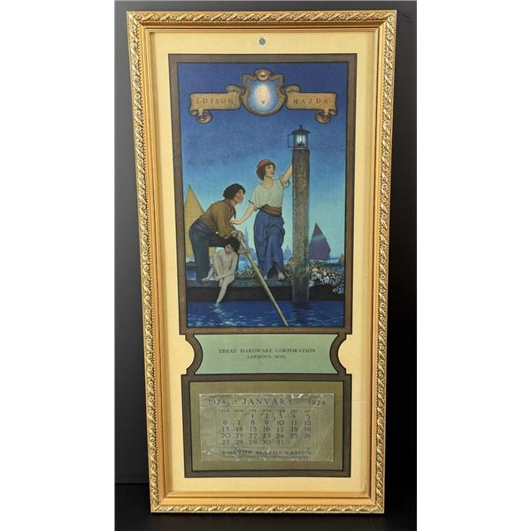 Lamplighter Edison Maxfield Parrish Calendar