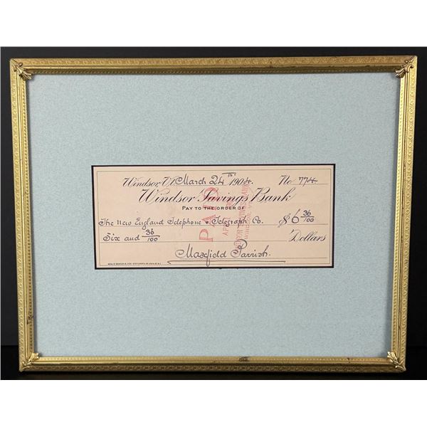 Maxfield Parrish Signed Check