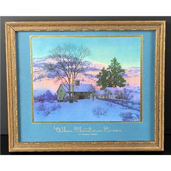 When Christmas Comes Maxfield Parrish Print