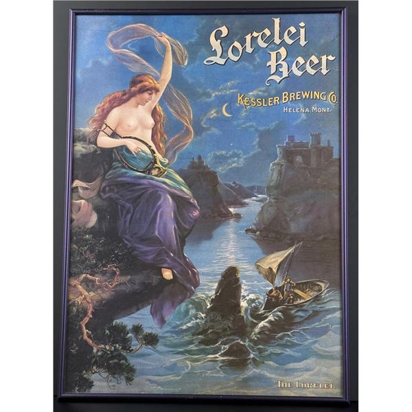 Metcalf Reprint Kessler Brewing Lorelei Beer Sign