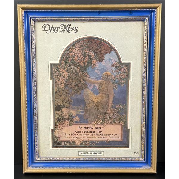 Djer Kiss Waltz Sheet Music Maxfield Parrish Print