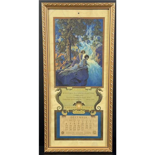 The Waterfall Edison Maxfield Parrish Calendar