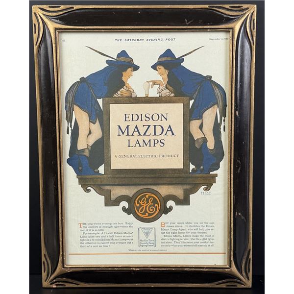 Edison Mazda Lamps Maxfield Parrish Print
