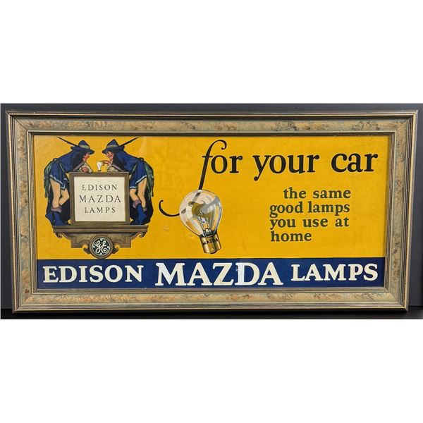 Edison Mazda Lamps Maxfield Parrish Sign