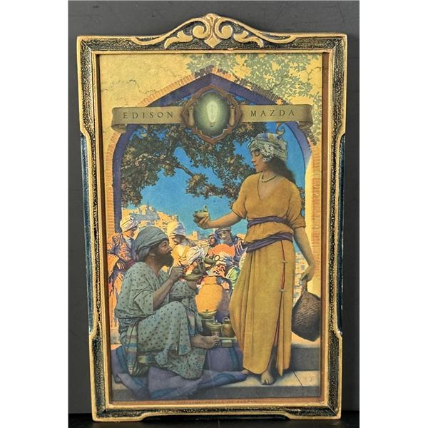 Lamp Seller Edison Mazda Maxfield Parrish Print