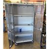 Image 4 : Seville Classics UltraHD Rolling Storage Cabinet w/ Inside Shelving 36" x 18" x 72"H