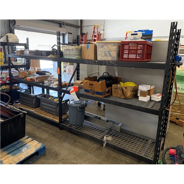 Warehouse Shelving Unit 149" x 24" x 77"H (contents not included)