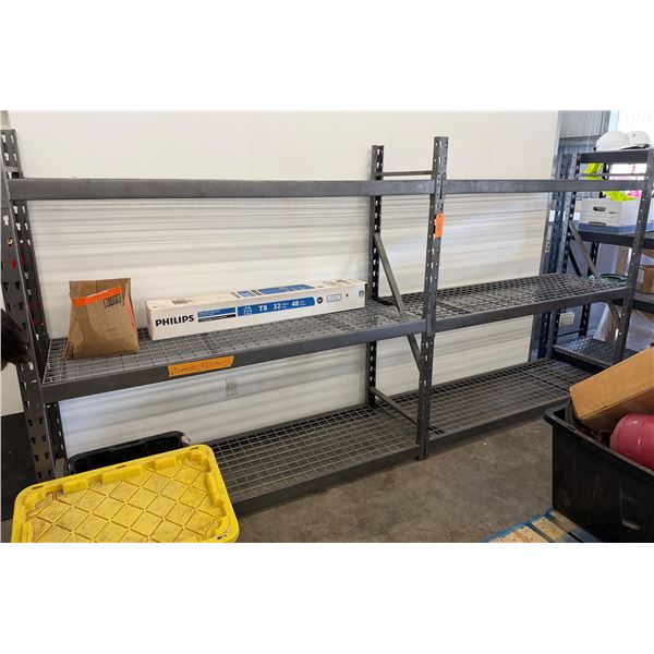 Warehouse Shelving Unit 145" x 23" x 74"H (contents not included)