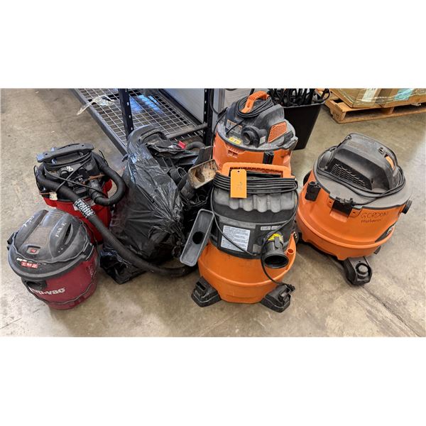 Multiple Ridgid & Shop-Vac Wet/Dry Vacuums & Accessories