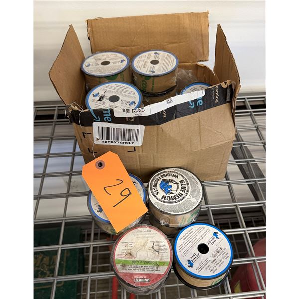Multiple Spools Blue Demon & Lincoln Welding Wire