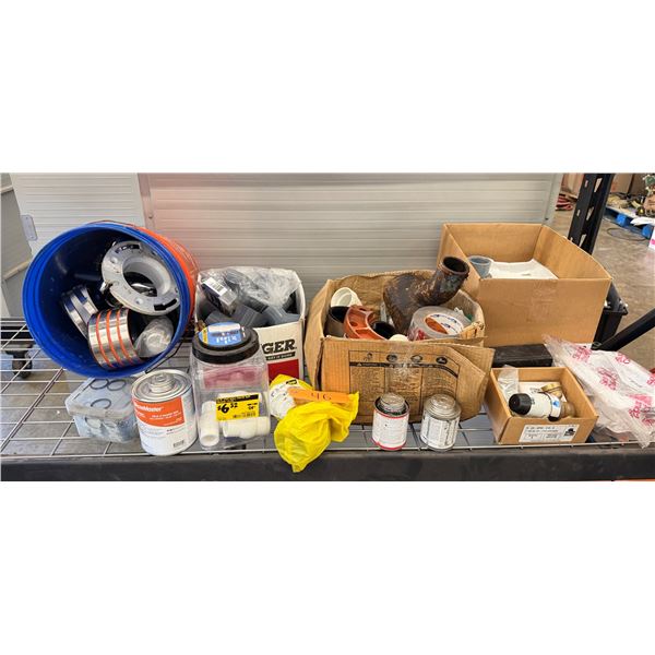 Multiple Pipe Fittings, Connectors, Clamps, Adhesives, Supplies, etc