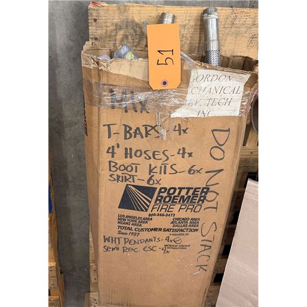 Box Potter Roemer Fire Pro T-Bars, Hoses, Boot Kits, etc