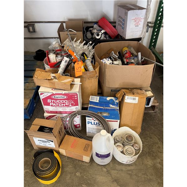 Multiple Stucco Patches, Adhesives, Cement Tubes, Prime-Tac Tape, etc