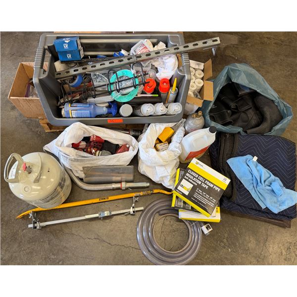 Multiple Hand Tools, Tubing, Insulation Tape, Pipe Fittings, Boots, etc
