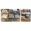 Image 1 : Qty Approx. 22 Folding Chairs: 13 Beige, 3 Black, 6 Gray