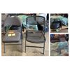 Image 1 : Qty Approx. 20 Folding Chairs: 16 Black, 4 Slotted Back
