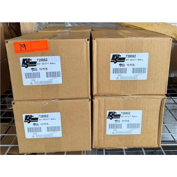 Qty 8 Boxes KLO-SHURE 728062 - 5/8" OD x 1" Wall Strut Mount Insulation Clamps