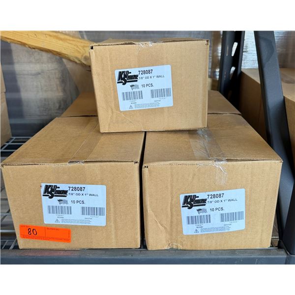 Qty 5 Boxes KLO-SHURE 728087 - 7/8" OD x 1" Wall Strut Mount Insulation Clamps