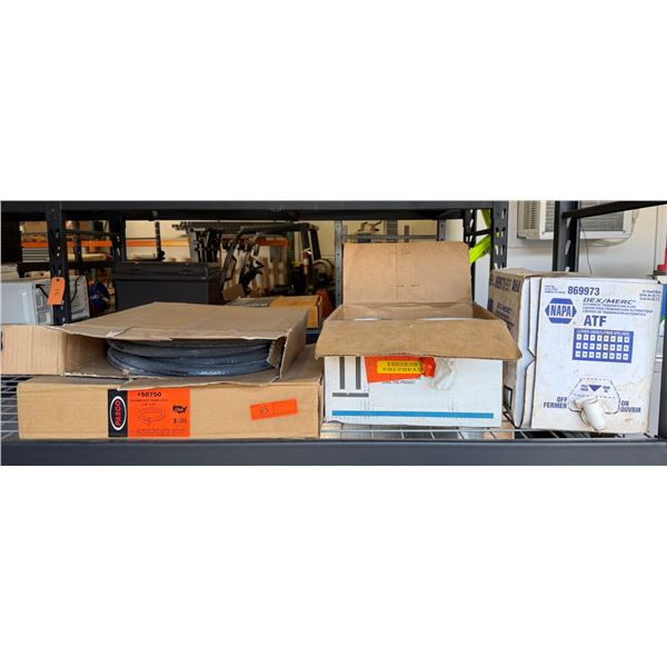 Multiple Boxes Dishwasher Drain Hose, Napa Transmission Fluid, etc