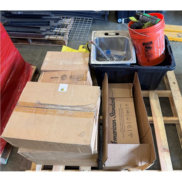 Multiple Boxes American Standard Toilet Flush Valve, Sloan Soap Dispensers, Pneumatic Plugs, Sink, e