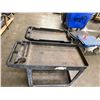 Image 2 : Qty 2 Black Utility Carts w/ Undershelves 38" x 17" x 33"H