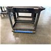 Image 4 : Qty 2 Black Utility Carts w/ Undershelves 38" x 17" x 33"H