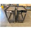 Image 5 : Qty 2 Black Utility Carts w/ Undershelves 38" x 17" x 33"H