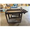 Image 3 : Qty 2 Black Utility Carts w/ Undershelves, Misc Sizes