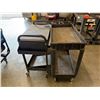 Image 4 : Qty 2 Black Utility Carts w/ Undershelves, Misc Sizes