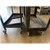 Image 5 : Qty 2 Black Utility Carts w/ Undershelves, Misc Sizes
