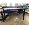 Image 3 : Metal Table on Wheels w/ Attached Bench Vise 48" x 48" x 29"H