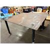 Image 5 : Metal Table on Wheels w/ Attached Bench Vise 48" x 48" x 29"H