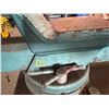 Image 6 : Metal Table on Wheels w/ Attached Bench Vise 48" x 48" x 29"H