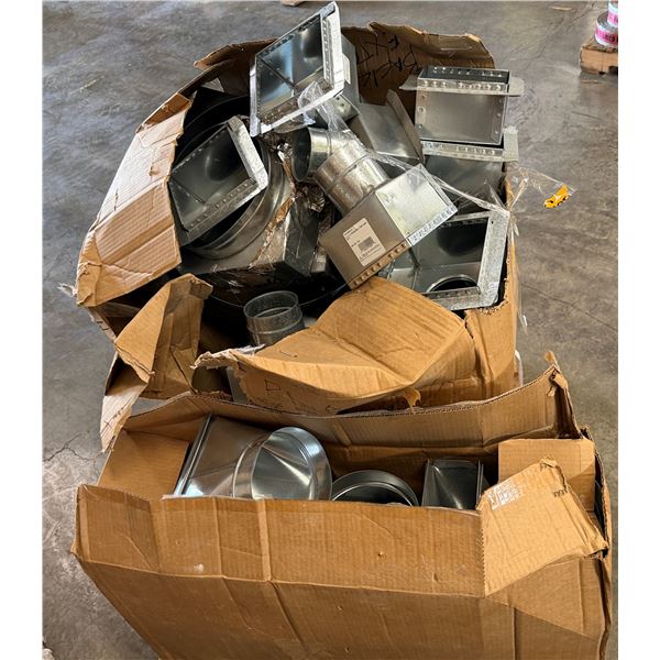 Multiple HVAC Fittings: Square-to-Round Adapters, Take-Offs & Elbow Joints, etc