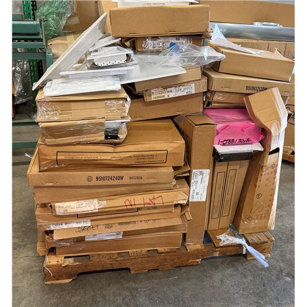 Multiple Boxes Krueger Double Deflection Adjustable Grilles, SH Series Diffusers, etc