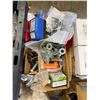 Image 9 : Contents of Pallet: Caution Tape Rolls, Rubber Foam Sealant Tape, Pipe Hangers, Control Transformers