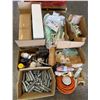 Image 1 : Contents of Pallet:  Sprinkler Nipple Attachments, Pipe Marker Stickers, Hardware, etc Misc Sizes