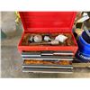 Image 4 : Contents of Pallet:  Toolbox w/ Tools, Hoses & Cable, Casters, Hardware, etc
