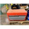 Image 6 : Contents of Pallet:  Toolbox w/ Tools, Hoses & Cable, Casters, Hardware, etc