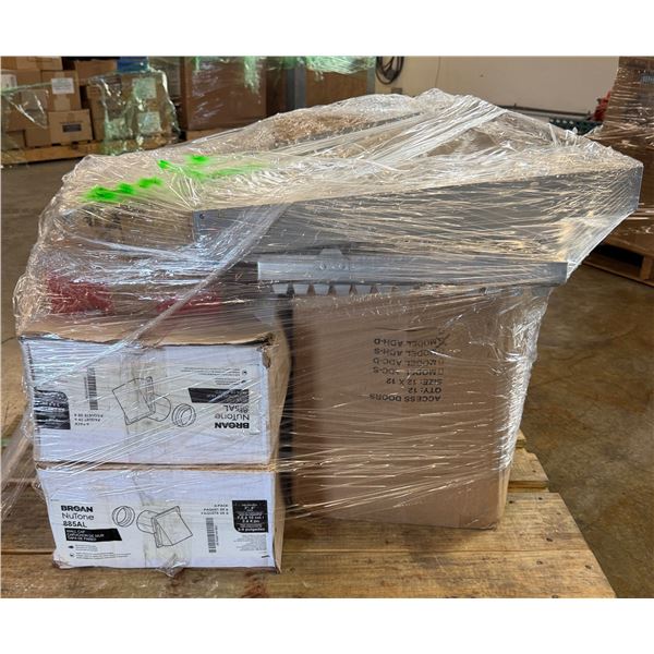 Multiple Boxes Fan Shrouds, Smart Dampers, Broan NuTone 885AL Wall Caps, Hardware, etc