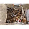 Image 2 : Metal Mesh Bin & Contents: Pipe Fittings, FlexHead Metal Hoses, etc Misc Sizes