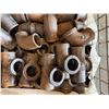 Image 3 : Metal Mesh Bin & Contents: Pipe Fittings, FlexHead Metal Hoses, etc Misc Sizes