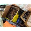 Image 16 : Wooden Bin Multiple Metal & PVC Pipe Fittings, Beam & Pipe Clamps, Surge Clips, Gate Valves, etc