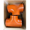 Image 7 : Multiple G-Fire Orange Ductile Iron T-Fittings, Pipe Fittings & Couplings, Victaulic 920N Mechanical
