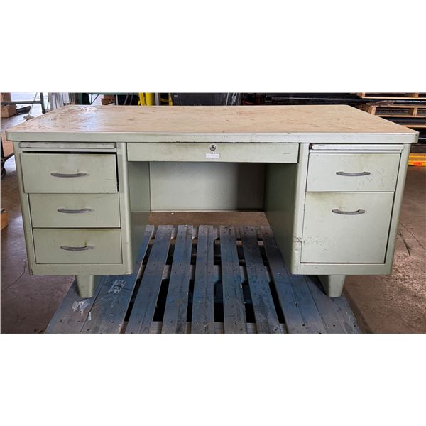 Metal 6-Drawer Warehouse Desk 60" x 30"