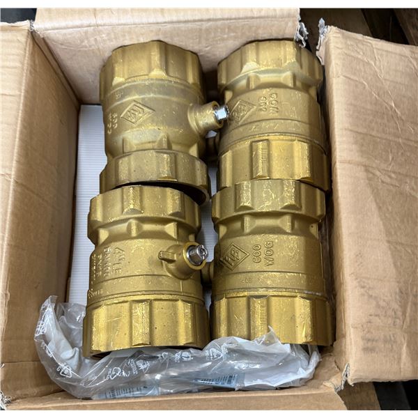 Qty 4 Rubinetterie Bresciane FNWX415P Brass Ball Valves